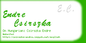 endre csirszka business card